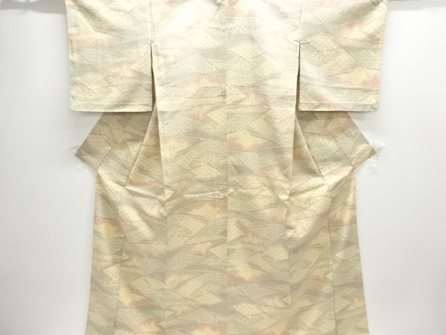 JAPANESE KIMONO / HITOE SHIOZAWA KIMONO / WOVEN ABSTRACT PATTERN